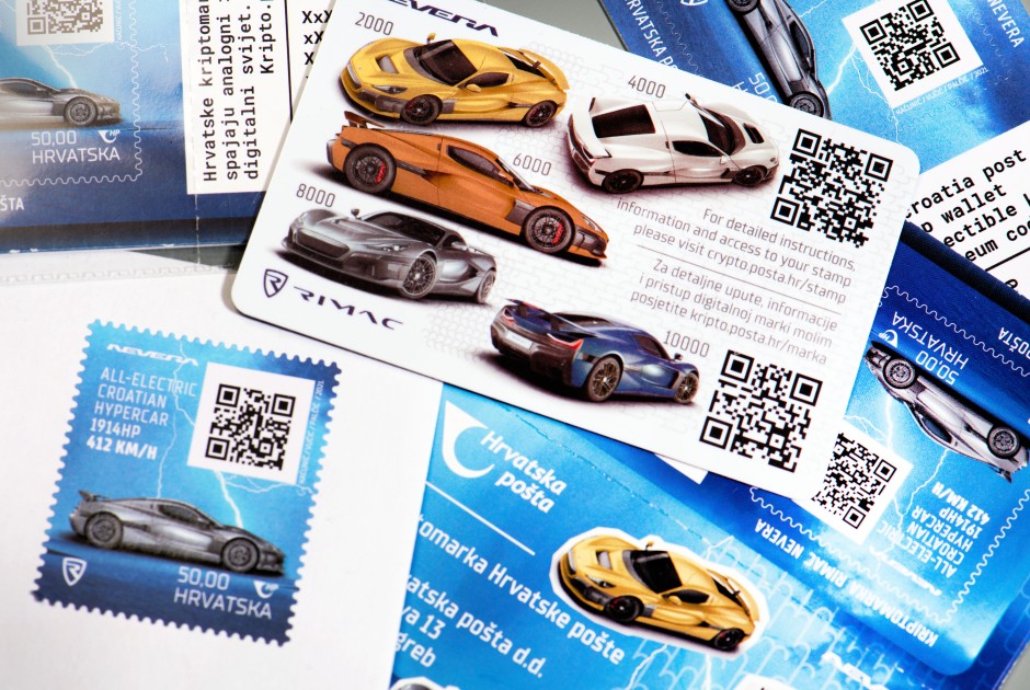 AKD sudjelovao u produkciji trećeg izdanja hrvatske kriptomarke s motivom Rimac Nevere