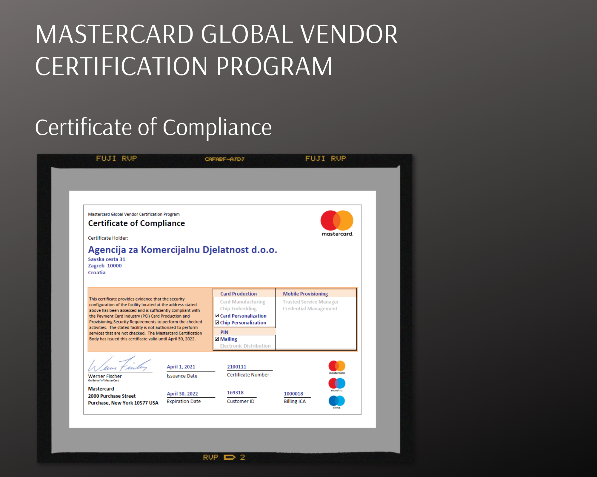 Mastercard certifikat Mastercard certifikat
